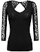 THENEWNEW Womens 3/4 Sleeve Top With Lace Detail (S-3XL)