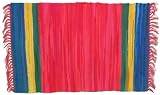 100% Cotton Bright Fuschia Rag Rug 5 x 7
