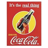 Coca Cola Coke The Real Thing Retro Vintage Tin Sign