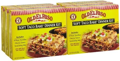 Old El Paso Soft Taco Bake Dinner Kit, 8.4 Ounce -- 12 per case.