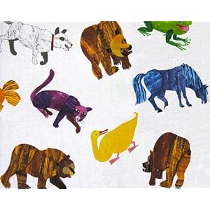 45-Wide-Brown-Bear-Brown-Bear-Painted-Animals-Multi-Fabric-By-The-Yard