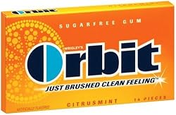 Orbit Citrusmint Sugarfree Gum, 14-Piece Packs (Pack of 24)