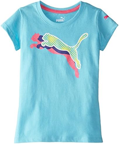 PUMA Little Girls' Big Cat T-Shirt, Faster Blue, 4