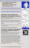 Genitourinary Trauma Diagnosis and Management in the Emergency Department/Breast Cancer Screening By Mammography Is It Effective in Women Under Age 50? (NCME Video 673)