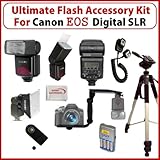 Essential Professional 10 Piece TTL Flash Package for Canon EOS 20D, 30D, 4 ....