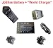 Np-60 NP60 1050 Mah Li-Ion Replacement Battery for Fuji NP-60 + World Charger with UK, Euro, US and Car Modules