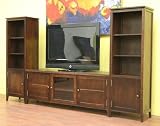 Veryl Dark Brown TV Stand with Side Shelves by Wholesale Interiors