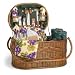 Outdoor Living : Merlot Deluxe Oval Picnic Basket - Pine Green