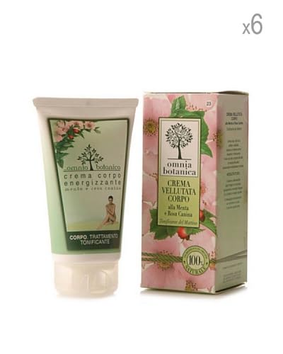 Omnia Botanica Set 6 Pezzi Crema Vellutata Corpo Menta e Rosa Canina 150 ml cad.