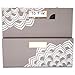 Mead Organizher Hanging Magnetic Storage Pockets, Large, 12 x 10 Inches, Gray with Floral Accents (98050)