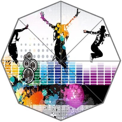 2016 Color Coating Rain Confeitaria Rain New Fashion Music Notes Three Folding Parasol Umbrellas Sunscreen