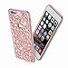 iPhone 7 Plus Case, iPhone 8 Plus Case, Clear Crystal Sparkle 3D Diamond-Shaped Design Flexible TPU Protective Case Slim Thin fit Apple iPhone 7/8 Plus 5.5 Inch (Rose Gold)