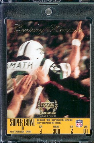 1999 Upper Deck Century Legends # 163 Joe Namath New York Jets Football Card- Mint Condition - Shipped In Protective ScrewDown Case!
