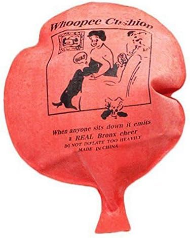 3 Whoopee Cushions / Boys Party Bag Toys Fillers Lucky Dip / 4 Assorted Colours Whoopie Whoopy Woopie Woopy by Childrens Party Accessories