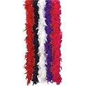 White Iridescent Glitter Turkey Feather Boa Flapper Costume Accessory