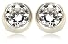 14k White Gold Bezel-Set Diamond Stud Earrings (.20 cttw, J Color, I2 Clarity), (1/5 cttw)
