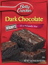 Betty Crocker Traditional Brownie Mix, Dark Chocolate Fudge, 19.9-Ounce Box (Pack of 12)