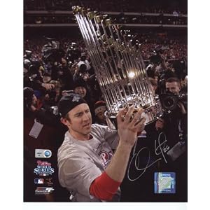 Buy MLB Philadelphia Phillies Chase Utley with Trophy Autographed 8-by-10-Inch Photograph