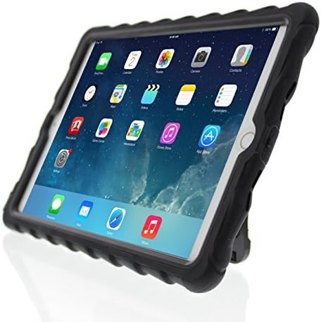 iPad Air 2 Glass Tech Hideaway with Stand Ruggedized Case - Black - Black