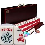 American Mahjong Game Set with Red Wood Case