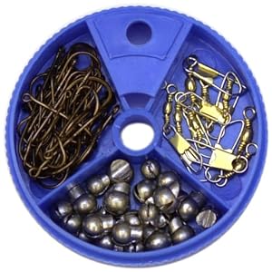 Eagle Claw Hook Swivel and Sinker Assortment, 75 Piece