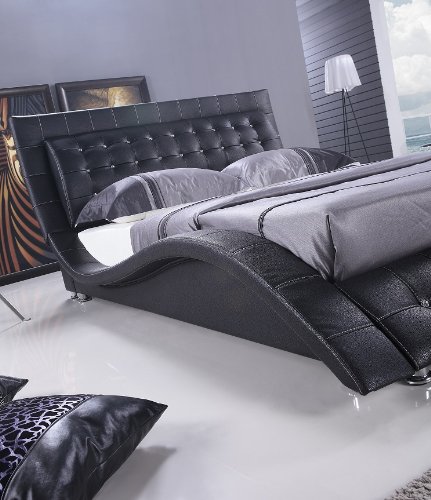 Dublin Modern Platform Bed Queen Size (Black)