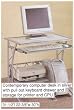 CONTEMPORARY COMPUTER DESK IN SILVER