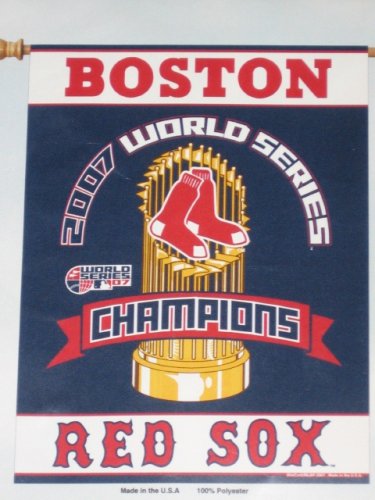 BOSTON RED SOX 2007 WORLD SERIES CHAMPS Logo VERTICAL FLAG