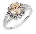 Vintage Aura Ring Rhodium Plated Brass Champagne Cubic Zirconia Simulated Marcasite (Sizes 4-13)