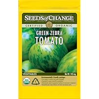 Seeds of Change S17164 Certified Organic Green Zebra, Colored, 50 Seed Count