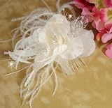 Ivory & Rum Pink Feather Fascinator Ivory & Rum Pink Feather Fascinator