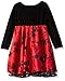 Blueberi Boulevard Girls' Little Velvet Top/Flock Dress with Sash