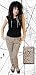Darkside Lowrider- / Röhrenjeans im Leoparden Muster für Damen, tiefsitzend, bootcut (Farbe: natur, Größe: 34 [UK=16])