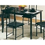 Faux Black Marble Finished Dining Table