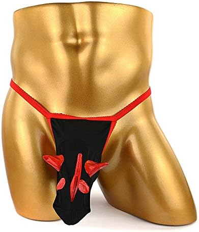 Men's Sexy Aminal Rhino T-back Mesh Thong G-string Elastic Crotchless Underwear