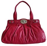 Coach Dark Berry Pink Leather Large Garnet Satchel Handbag 13924