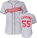 Fausto Carmona Majestic MLB Road Grey Replica Cleveland Indians Jersey