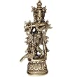 Hindu God Religious Statue Krishna Brass Metal Spiritual Gift