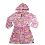 Tag Apparel - Girls Fleece Butterflies And Flowers Robe, Pink
