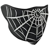 Zan Headgear Spiderweb Men's Half Face Mask Cruiser Motorcycle Helmet Accessories - One Size Fits Most