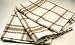 Fieldcrest Set of 3 LARGE Tea Towels - BROWN AND WHITE