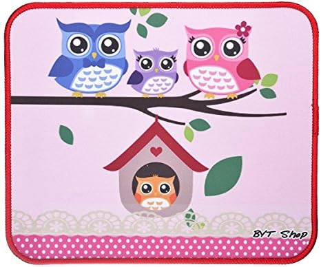 BYT Shop Gaming Mouse Pad Non-Slip Rubber MousePad Medium Size (11.8 x 9.8 x 0.1in)(Owl)