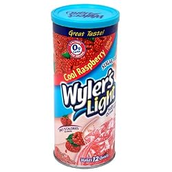 Wyler's Light Soft Drink Mix, Cool Raspberry, 1.16-Ounce Canister (Pack of 6)