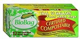 BioBag 13 Gallon Tall Kitchen Waste Bag, 12 CT (Full Case of 12 Boxes, 144 Bags Total)