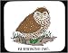 Mouse Pad with burrowing, brown, owl, bird