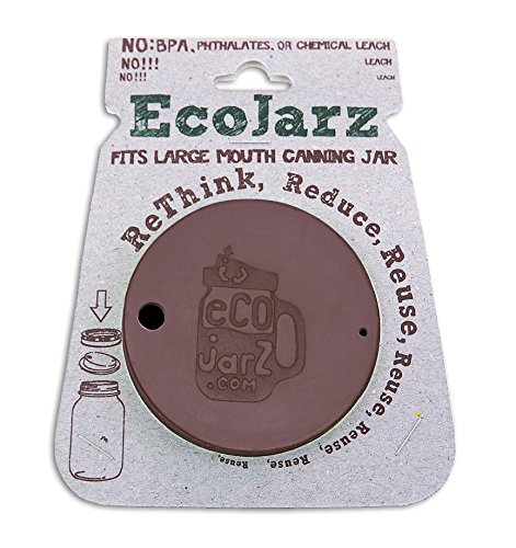 Ecojarz Silicone Coffee Drink Top for Wide Mouth Canning Jars