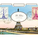 Paris Eiffel Tower Vintage Look Cavallini Set of 12 File Folders