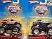 Hot Wheels Monster Jam 2 Popular Trucks: Spectraflames Dalmation Mutt & Bad News Travels Fast Scale 1/64