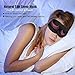 Roybens Breathable Sleep Travel Natural Silk Eye Mask Cover - Soft & Breathable, Ultra Lightweight for Sleeping, Relaxation, Spa - with Adjustable Strap and Ear Plugs - Protect Eye Eyelashes
