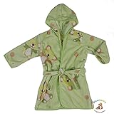 BlueberryShop Printed Luxurious Hooded Soft Warm and Fluffy Velour Bathrobe, Robe, Dressing Gowns 1-